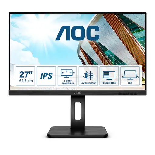 AOC P2 27P2Q LED display 68,6 cm (27\) 1920 x 1080 Pixeles Full HD Negro