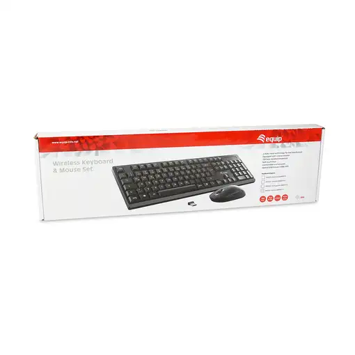 Equip 245221 teclado Ratón incluido Oficina RF inalámbrico QWERTY Español Negro
