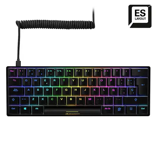 Sharkoon SGK50 S4 teclado Juego USB QWERTY Español Negro