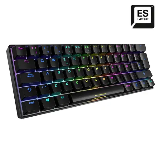 Sharkoon SGK50 S4 teclado Juego USB QWERTY Español Negro