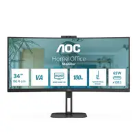 AOC V5 CU34V5CW LED display 86,4 cm (34\) 3440 x 1440 Pixeles Wide Quad HD Negro