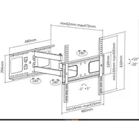 Equip 650315 Soporte de pared articulado para TV de 32\-55