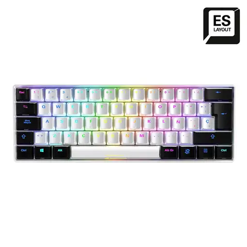 Sharkoon SGK50 S4 teclado Juego USB QWERTY Español Blanco