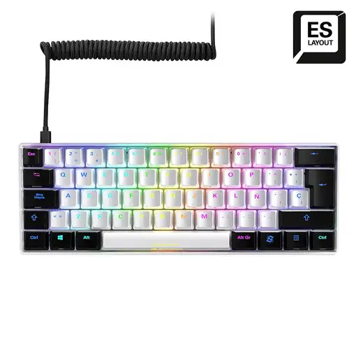 Sharkoon SGK50 S4 teclado Juego USB QWERTY Español Blanco