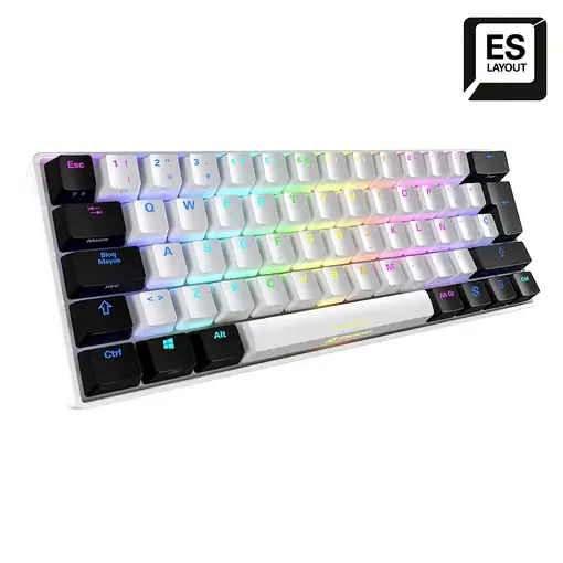 Sharkoon SGK50 S4 teclado Juego USB QWERTY Español Blanco