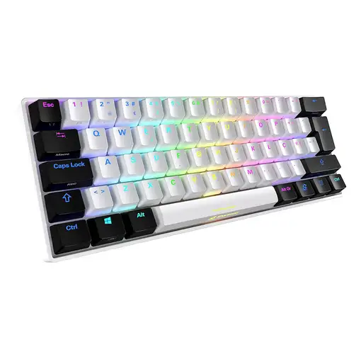 Sharkoon SGK50 S4 teclado Juego USB QWERTY Español Blanco