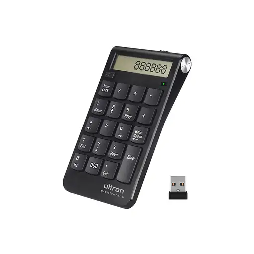 Ultron UN2 teclado numérico Portátil RF inalámbrico Negro