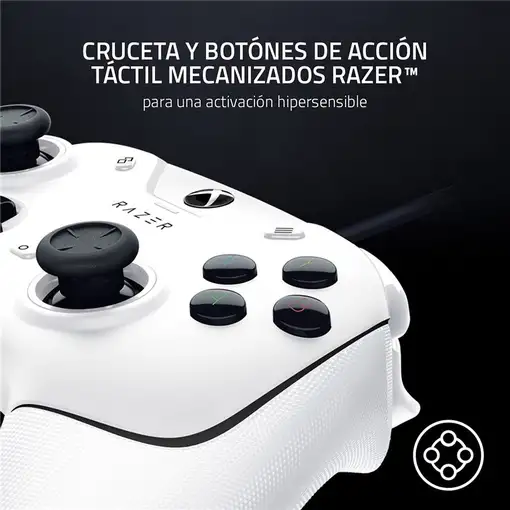 Razer Wolverine V2 Blanco 3,5 mm Gamepad Analógico PC, Xbox One, Xbox One S, Xbox
