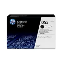 HP Paquete de 2 cartuchos de Tóner Original LaserJet 05X negro de alta capacidad