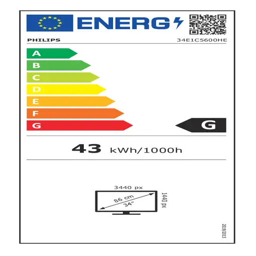 Philips 5000 series 34E1C5600HE/00 LED display 86,4 cm (34") 3440 x 1440 Pixeles 4
