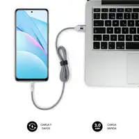 Pack 2 Cables Usb Tipo C – Usb A (3.0A) Negro/Plata