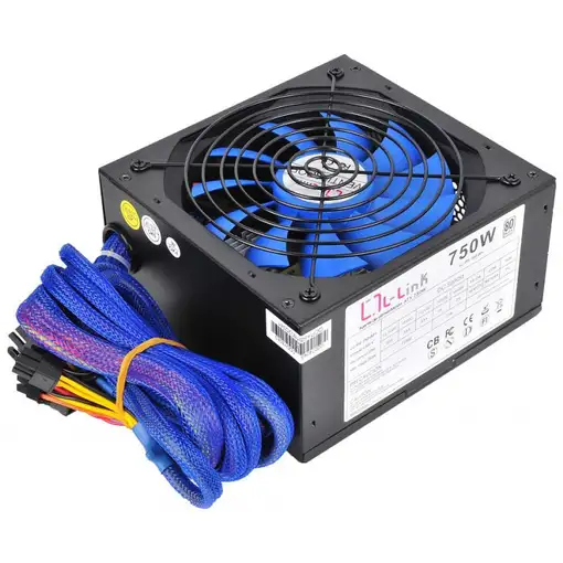L-Link LL-PS-750-80+ unidad de fuente de alimentación 750 W 20+4 pin ATX Negro