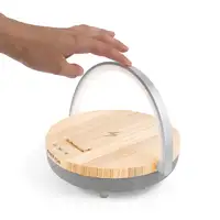 Lámpara LED Inalámbrica Speaker Ligth PRIXTON - Cargador - Bluetooth - Madera