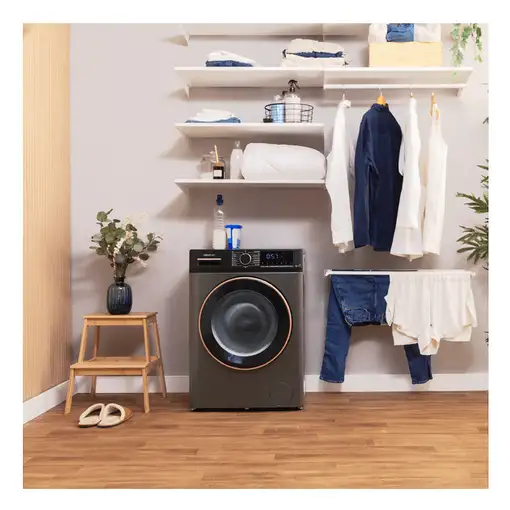 Lavadora carga frontal 8 kg 1400 RPM Negro 01925 CECOTEC