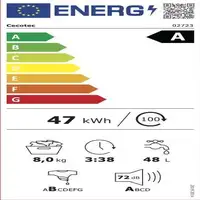 Cecotec 02723 lavadora Carga frontal 8 kg 1350 RPM Blanco