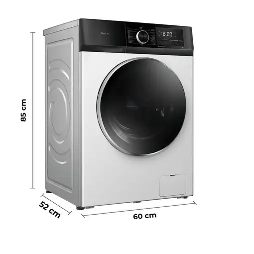 Lavadora blanca 8 kg, 1400 rpm, Bolero DressCode 8500 CECOTEC