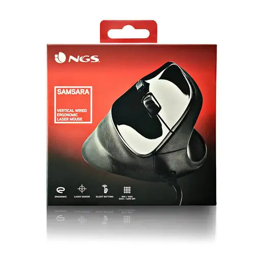 NGS SAMSARA ratón Universal mano derecha USB tipo A Laser 3200 DPI