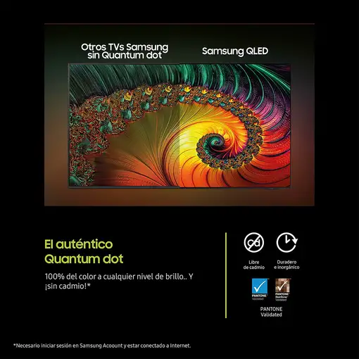 Televisor QLED 75'' 4K Ultra HD Gris Smart TQ75Q8FAAUXXC SAMSUNG