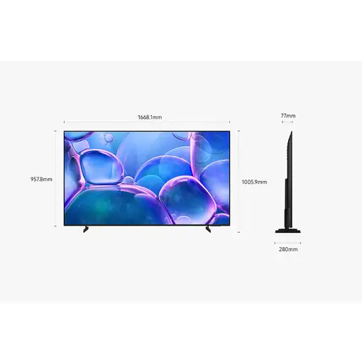 Televisor LED 75'' 4K Ultra HD Negro Smart TU75U7025FKXXC SAMSUNG