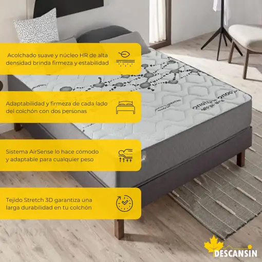Colchon Viscoelástico 30cm Alta gama | 160 x 200 | Carbono-Grafeno Anti-Stress