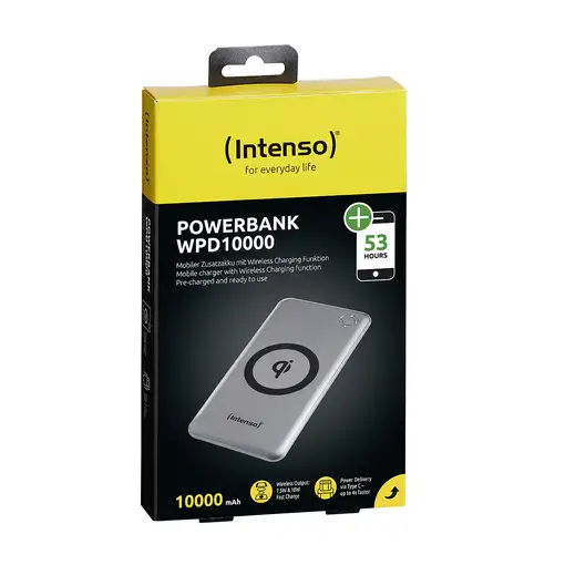 Intenso WPD10000 Polímero de litio 10000 mAh Cargador inalámbrico Plata
