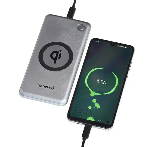 Intenso WPD10000 Polímero de litio 10000 mAh Cargador inalámbrico Plata