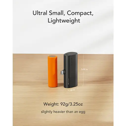 VEGER PlugOn-L VG-W0556 PowerBank 5000mah PD20W Type-C connector built-in