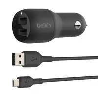 Belkin BoostCharge Smartphone Negro Encendedor de cigarrillos Auto