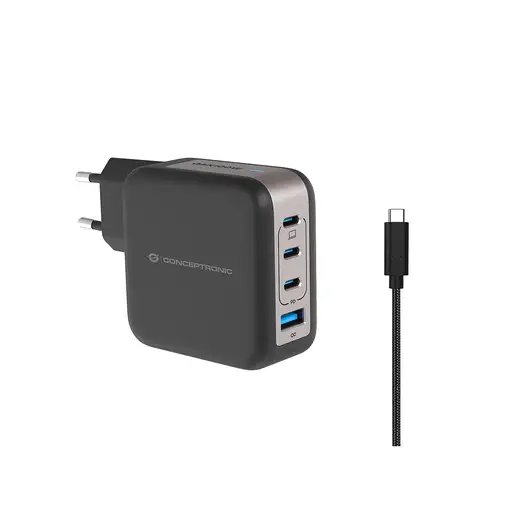 Conceptronic ALTHEA18B cargador de dispositivo móvil Universal Negro Corriente alt