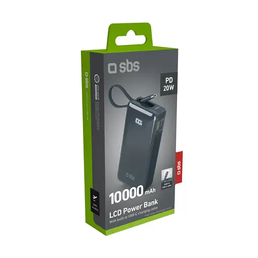 SBS TTBB10000LCDTCPD20B batería externa 10000 mAh Azul