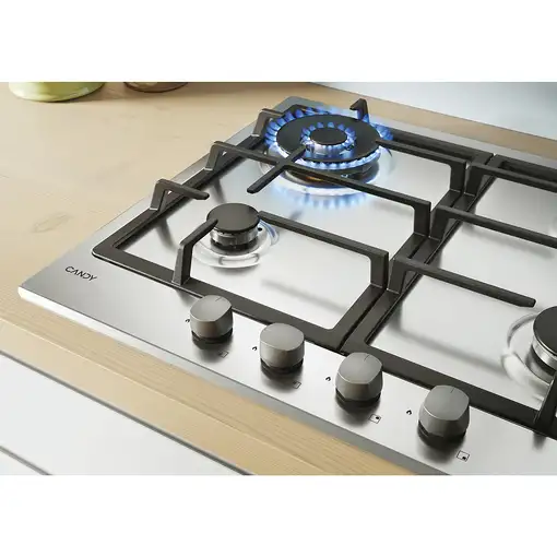 Candy Timeless CHG6BR4WX Acero inoxidable Integrado 60 cm Encimera de gas 4 zona(s
