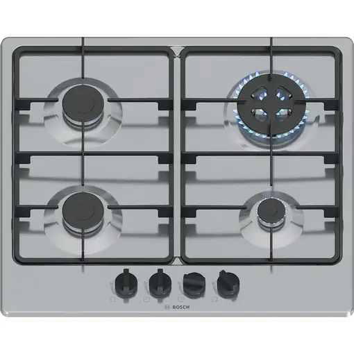 Bosch Serie 4 PGH6B5K60 hobs Acero inoxidable Integrado 60 cm Encimera de gas 4 zo Bosch Serie 4 PGH6B5K60 hobs Acero inoxidable Integrado 60 cm Encimera de gas 4 zo