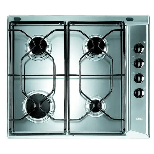 Indesit PAA 642 IX/I WE1 Acero inoxidable Integrado 58 cm Encimera de gas 4 zona(s
