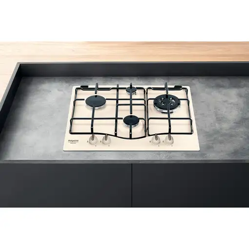 Hotpoint 7HPCN 640T (OW) R/HA Beige Integrado 59 cm Encimera de gas 4 zona(s)