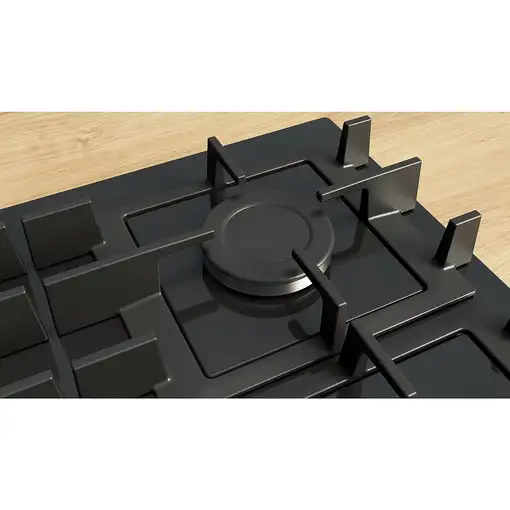 Placa de gas natural, Serie 4, 4 fuegos, negra PNP6B6K40 BOSCH
