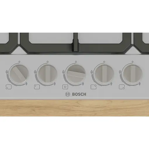 Bosch Serie 4 PGQ7B5K90 hobs Acero inoxidable Integrado 75 cm Encimera de gas 5 zo