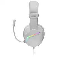 Mars Gaming MH122 Blanco, Cascos Gaming FRGB Over Ear con Micrófono, Sonido HiFi,