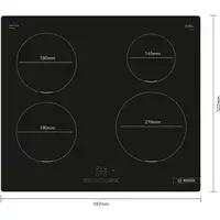 Bosch Serie 4 PUE611BB5J hobs Negro Integrado 60 cm Con placa de inducción 4 zona(