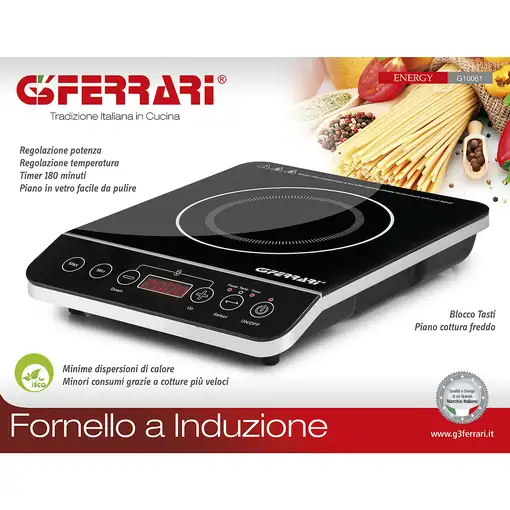 G3 Ferrari G10061 hobs Negro Encimera 29 cm Con placa de inducción 1 zona(s)