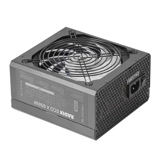 Tacens RADIX ECO X 650, Fuente Alimentación PC ATX 650W, 6 Años Garantía, Tecnolog