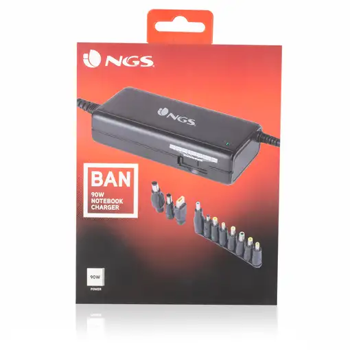 NGS Ban adaptador e inversor de corriente Interior 90 W Negro