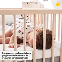 Colchón de Cuna Descansin | 60x120 cm | Funda Lavable | Antireflujo