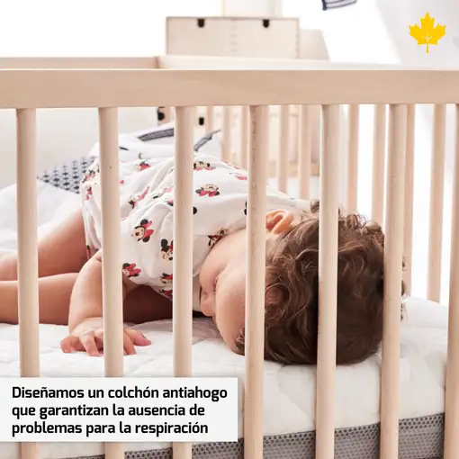 Colchón de Cuna Descansin | 60x120 cm | Funda Lavable | Antireflujo