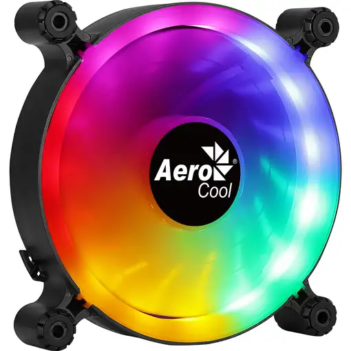 Aerocool SPECTRO12 Ventilador PC 12cm RGB Molex Silencioso Antivibración Negro