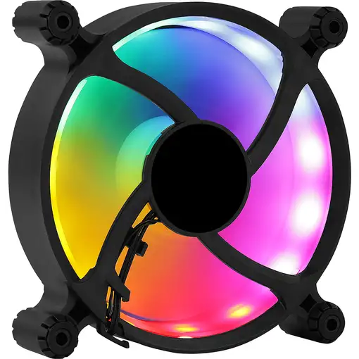 Aerocool SPECTRO12 Ventilador PC 12cm RGB Molex Silencioso Antivibración Negro