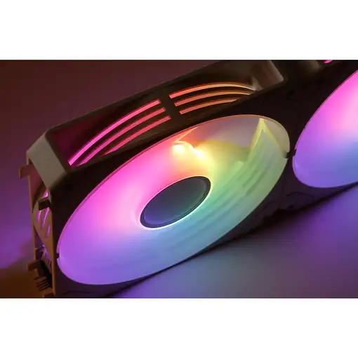 ABYSM Gaming Ventilador Arclight 2.0 Pack 3 en 1 Blanco, Iluminación ARGB y Capaci