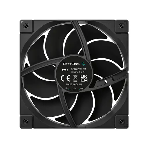DeepCool FT12 Carcasa del ordenador Ventilador 12 cm Negro 1 pieza(s)