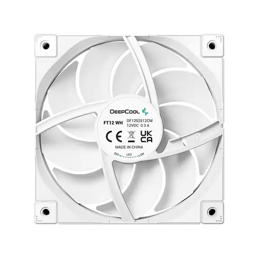 DeepCool FT12 WH Carcasa del ordenador Ventilador 12 cm Blanco 1 pieza(s)