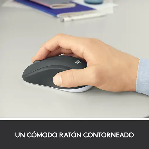 Logitech 920-008680 teclado Ratón incluido Universal USB QWERTY Español Negro, Bla
