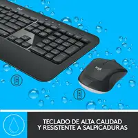 Logitech 920-008680 teclado Ratón incluido Universal USB QWERTY Español Negro, Bla